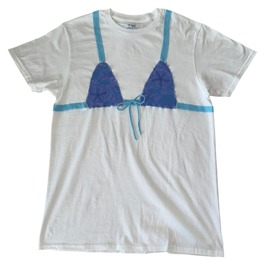Earthbound - Ocean Blues Bow Front Bikini Tee (M)