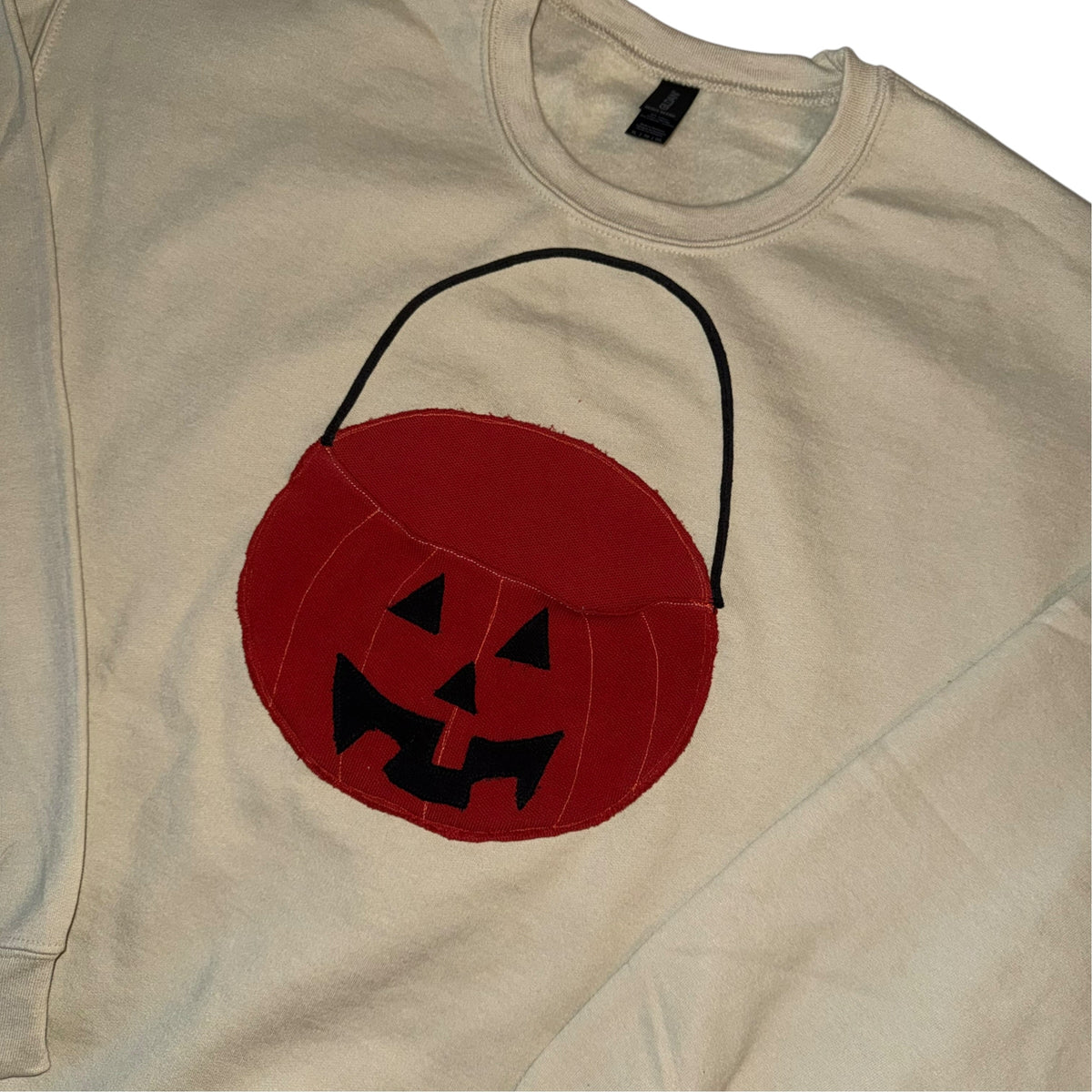 Spooky - Pumpkin Pail Tan Sweatshirt (XL)