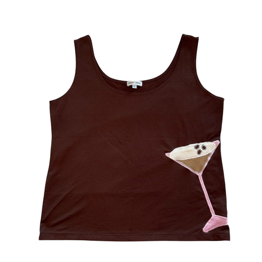 Just a Girl - Espresso Martini Pink Glass Tank (L)