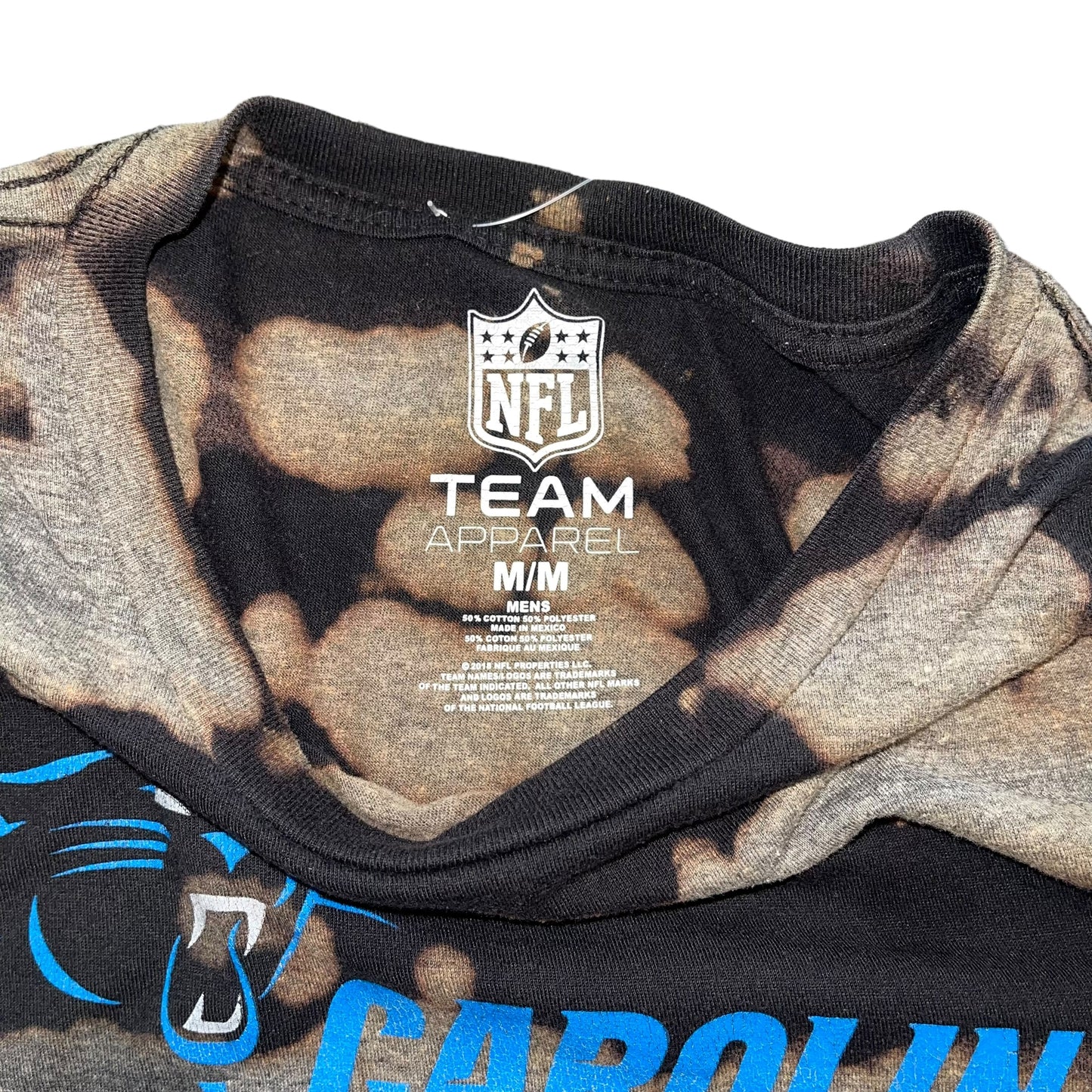 Carolina Panthers Black Bleach Tee (M)