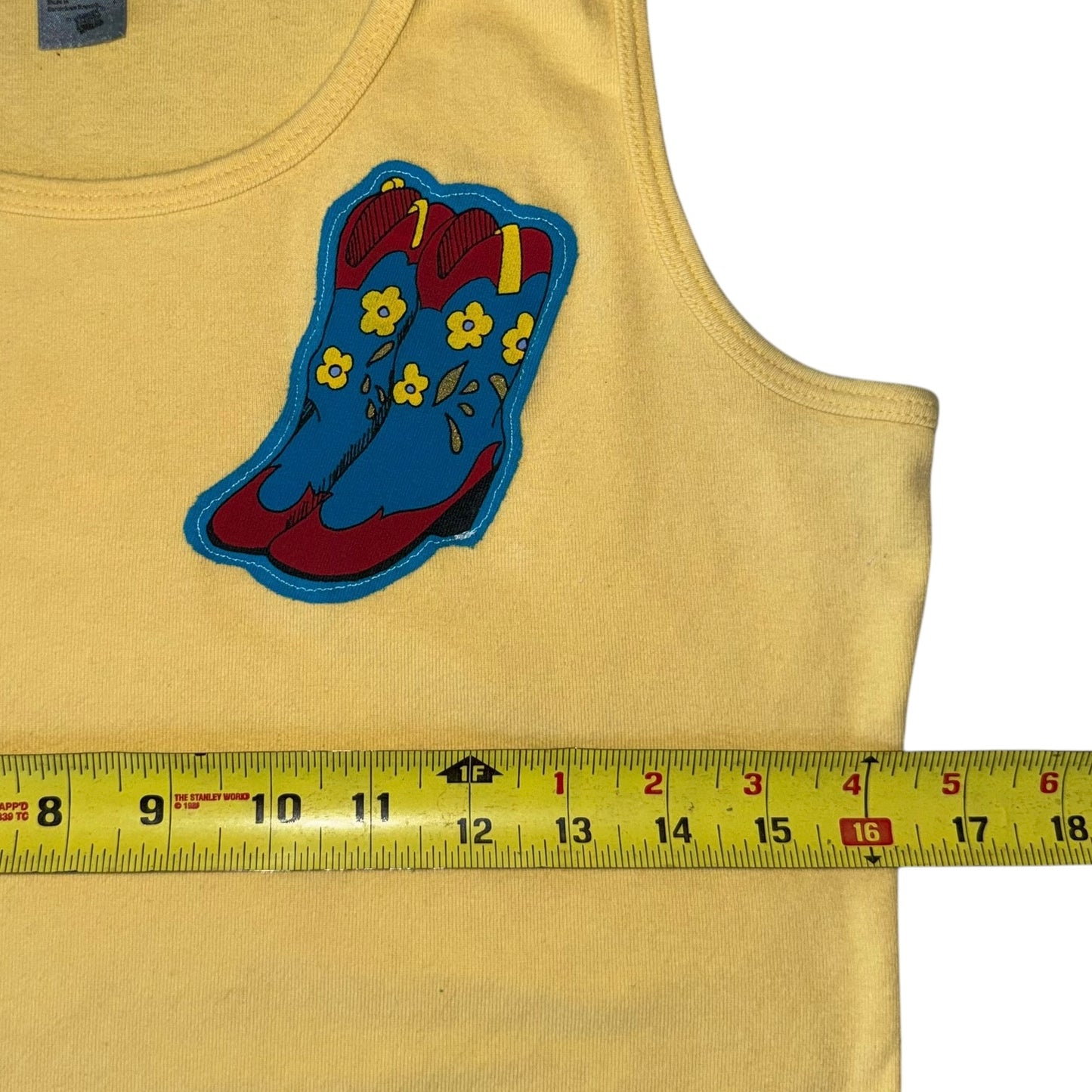 For The Girls, USA - Yellow Boots Tank (M/L)