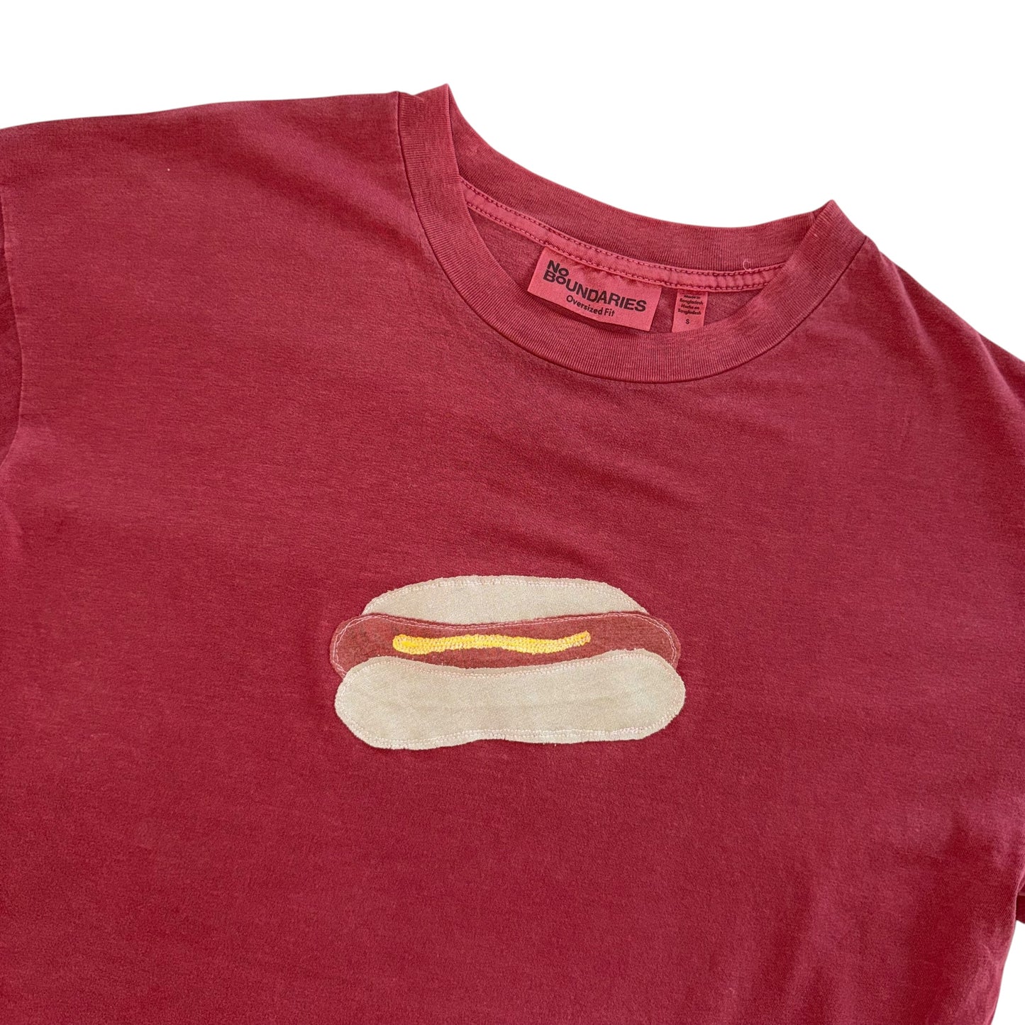 For The Girls, USA - Burgundy Hot Dog Tee (S)