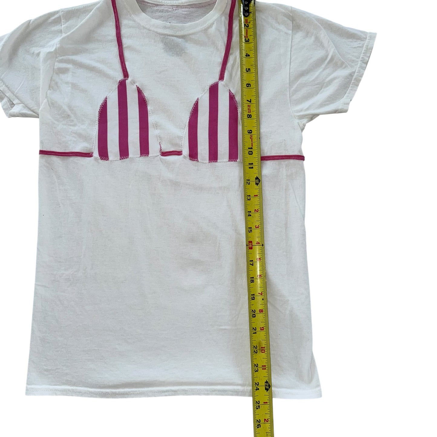 Earthbound - Pink Striped Bikini Tee (XS/S)