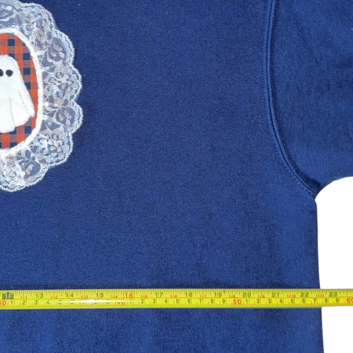 Spooky - Lace Ghost Navy Sweatshirt (L)