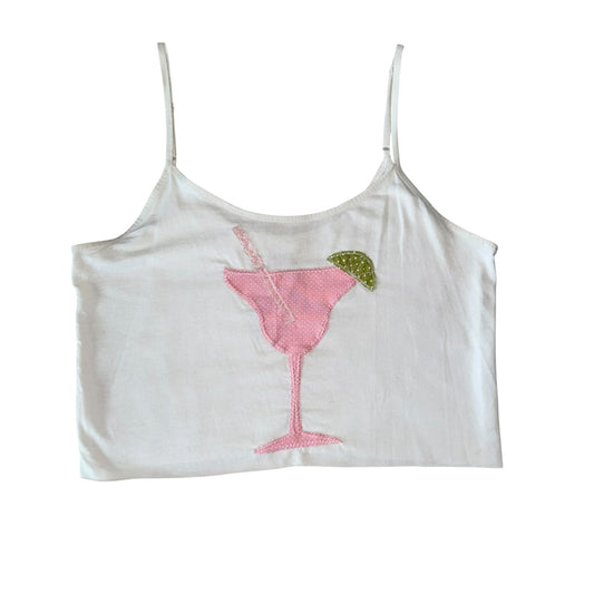 Just a Girl-Pink Marg Tank (M)