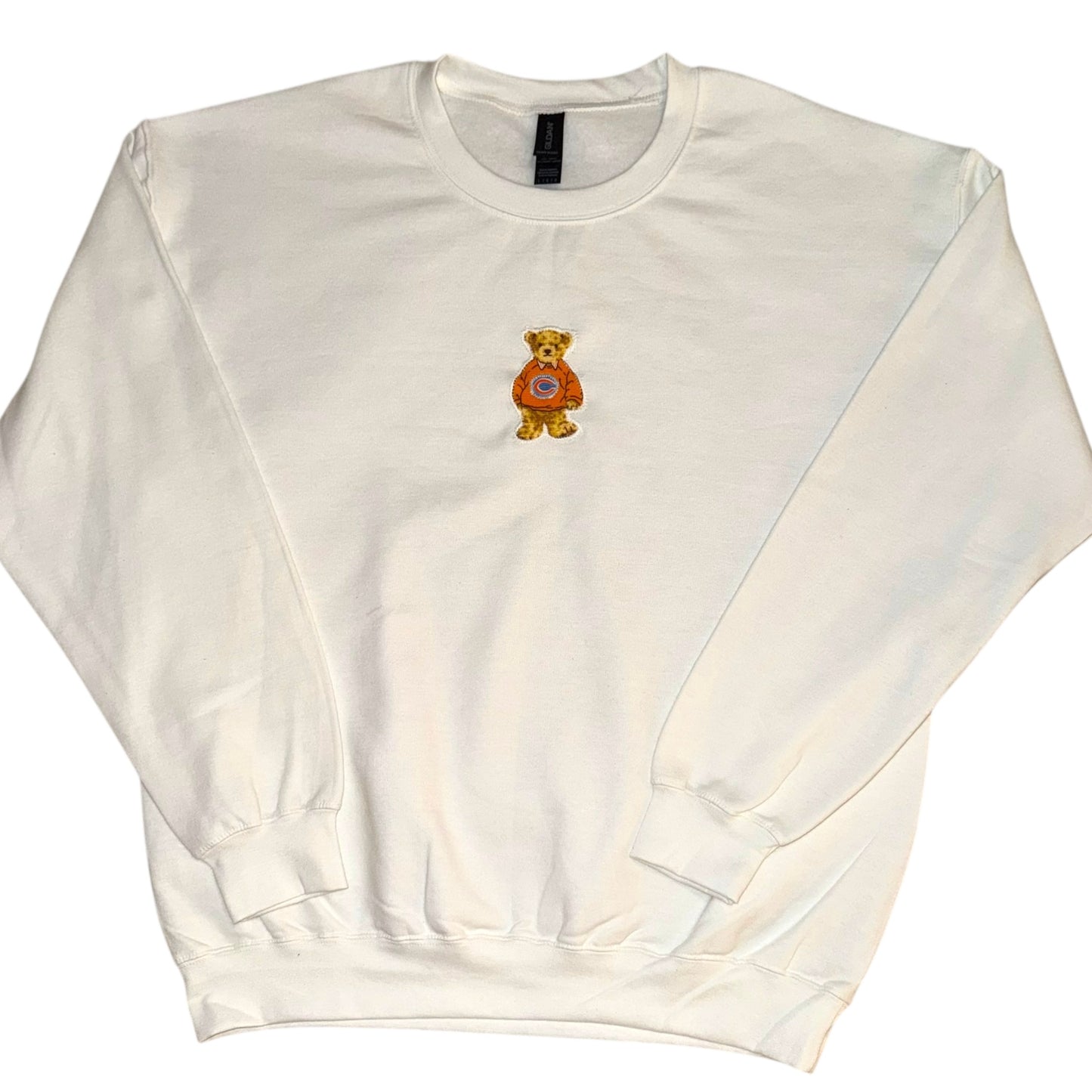 Chicago Bears Upcycled Bear White Crew (L)