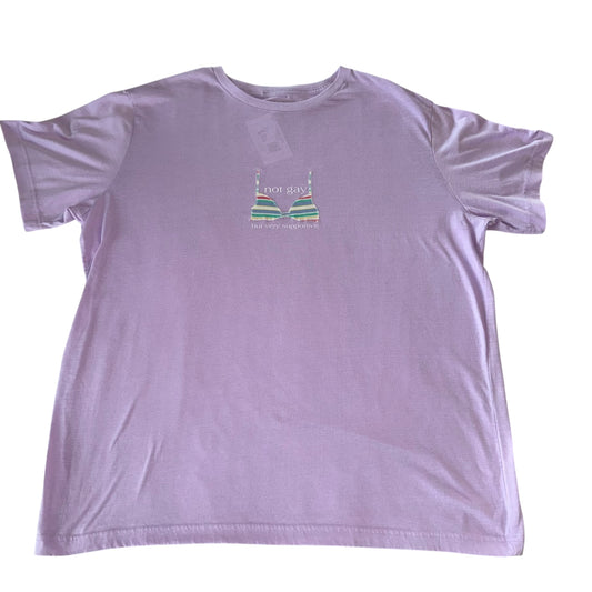 PRIDE - Not Gay But Supportive Purple Tee (XL)