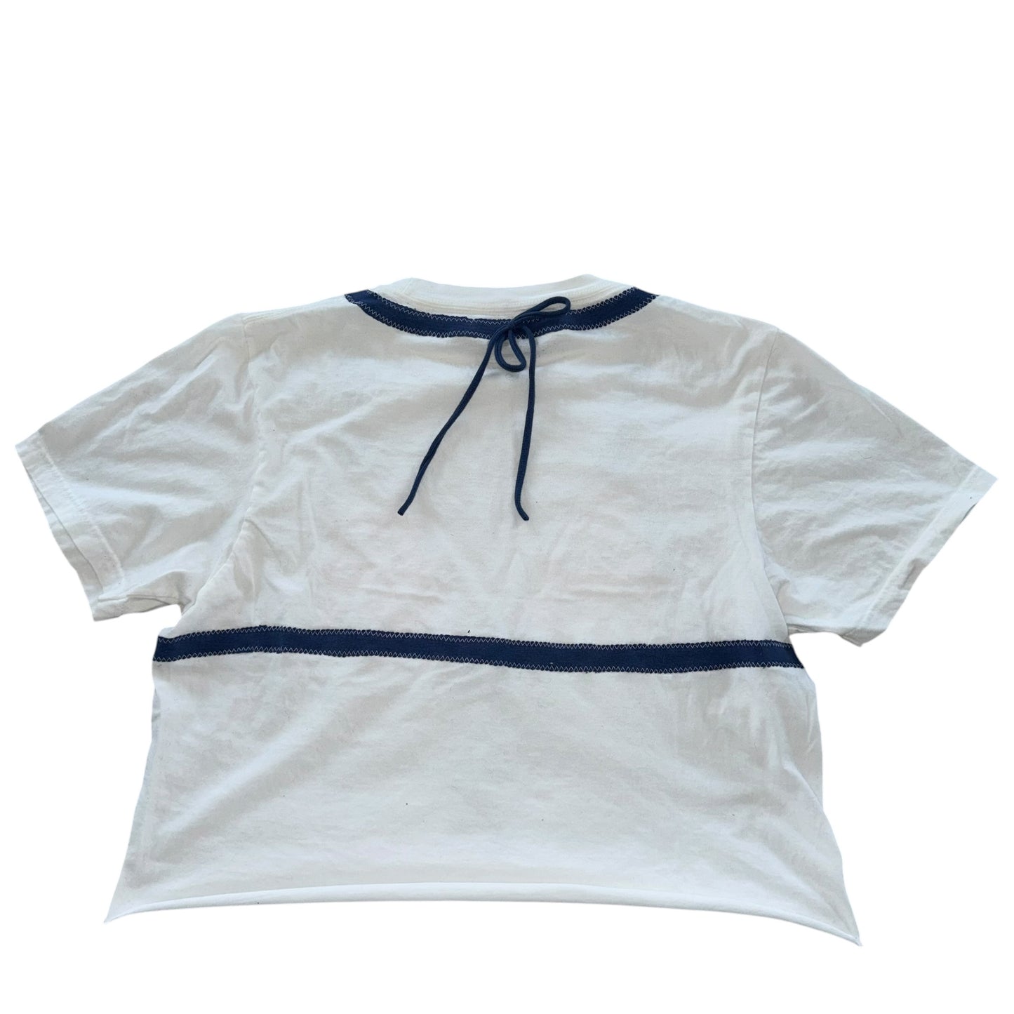 Earthbound - Pink Striped Blue String Bikini Tee (S)