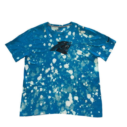 CLT - Panthers Splatter Bleach Custom Tee (XL)