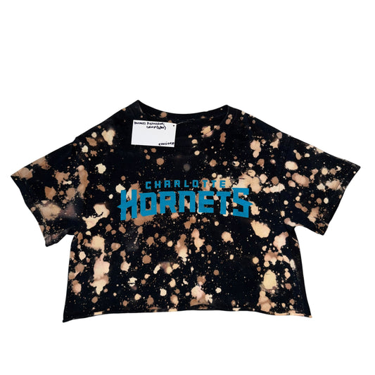 CLT - Hornets Distressed Crop (S/M)