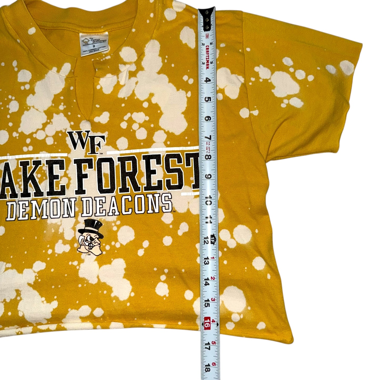 Wake Forest Reworked Bleach Crop (S)