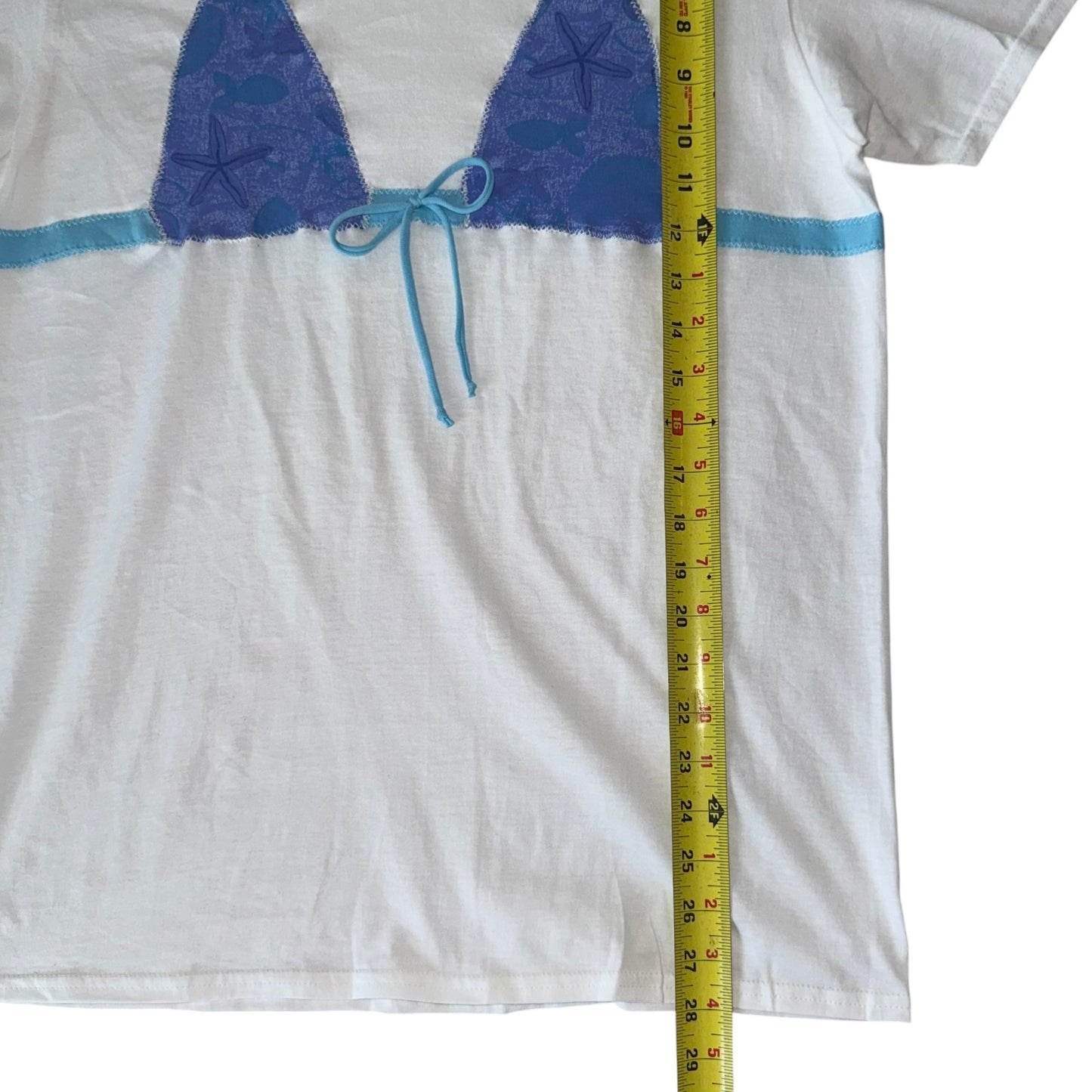 Earthbound - Ocean Blues Bow Front Bikini Tee (M)