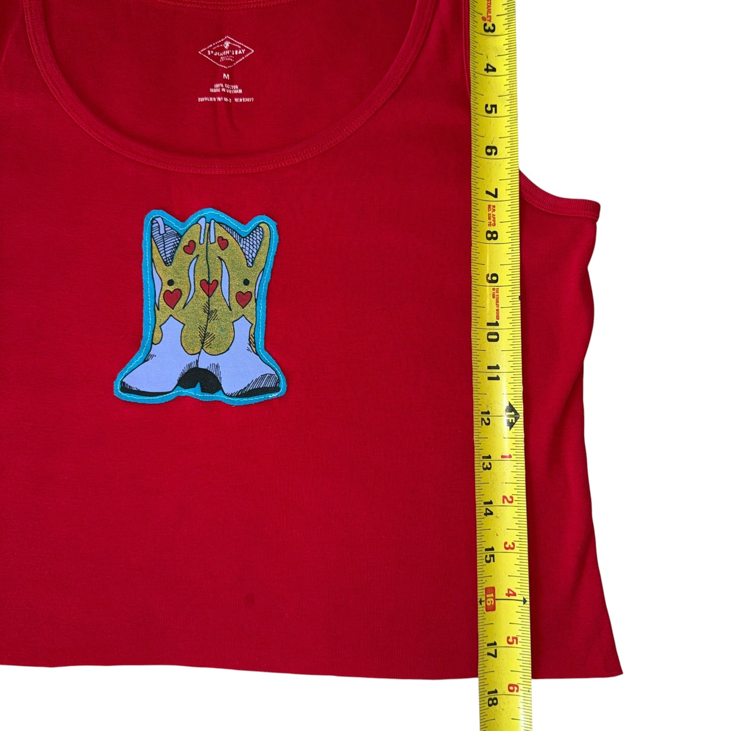 For The Girls, USA - Heart Boots Tank (M/L)