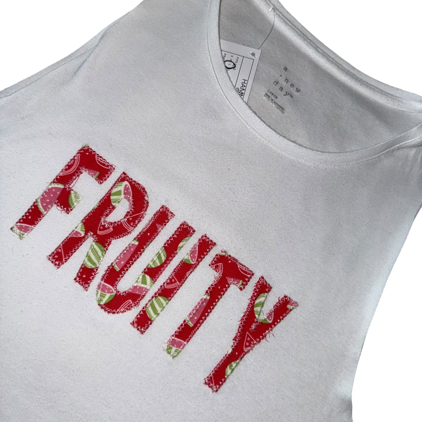 PRIDE- Fruity Small Watermelons White Tank (L)