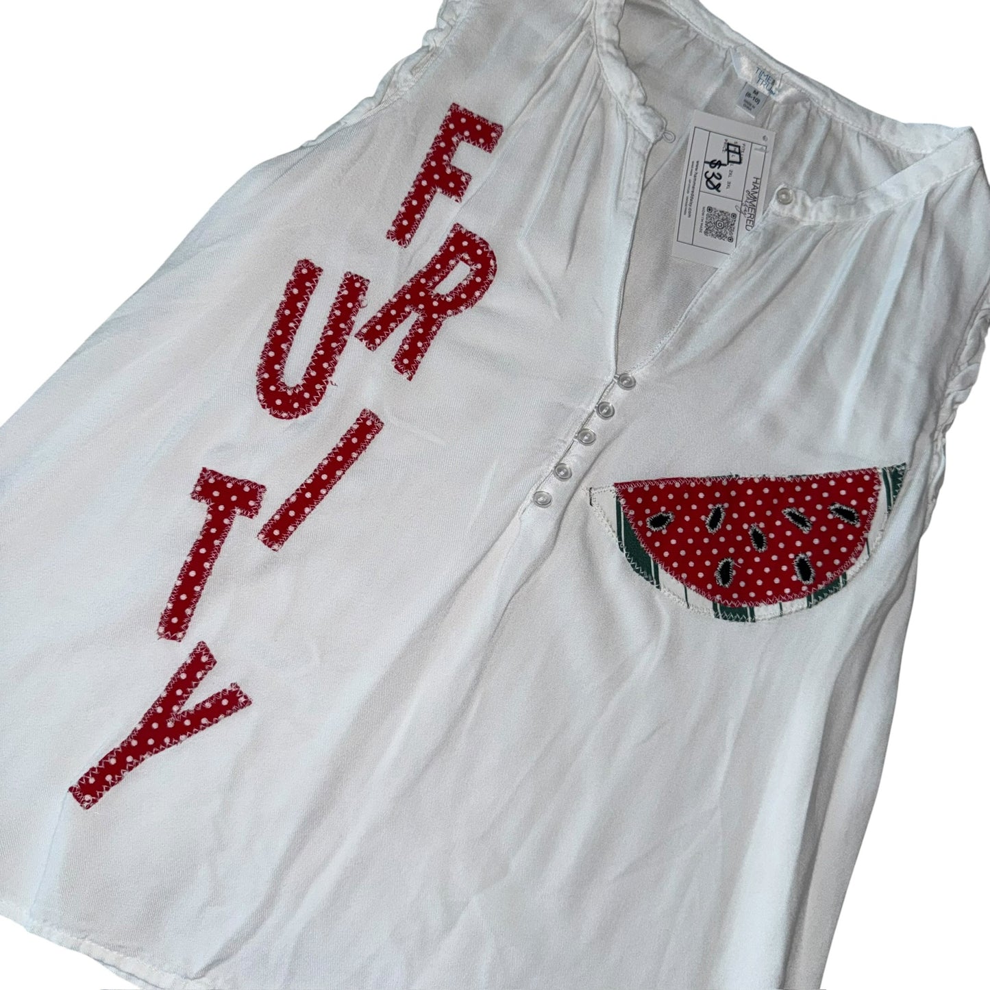 PRIDE- Fruity Watermelon White Tank (M)