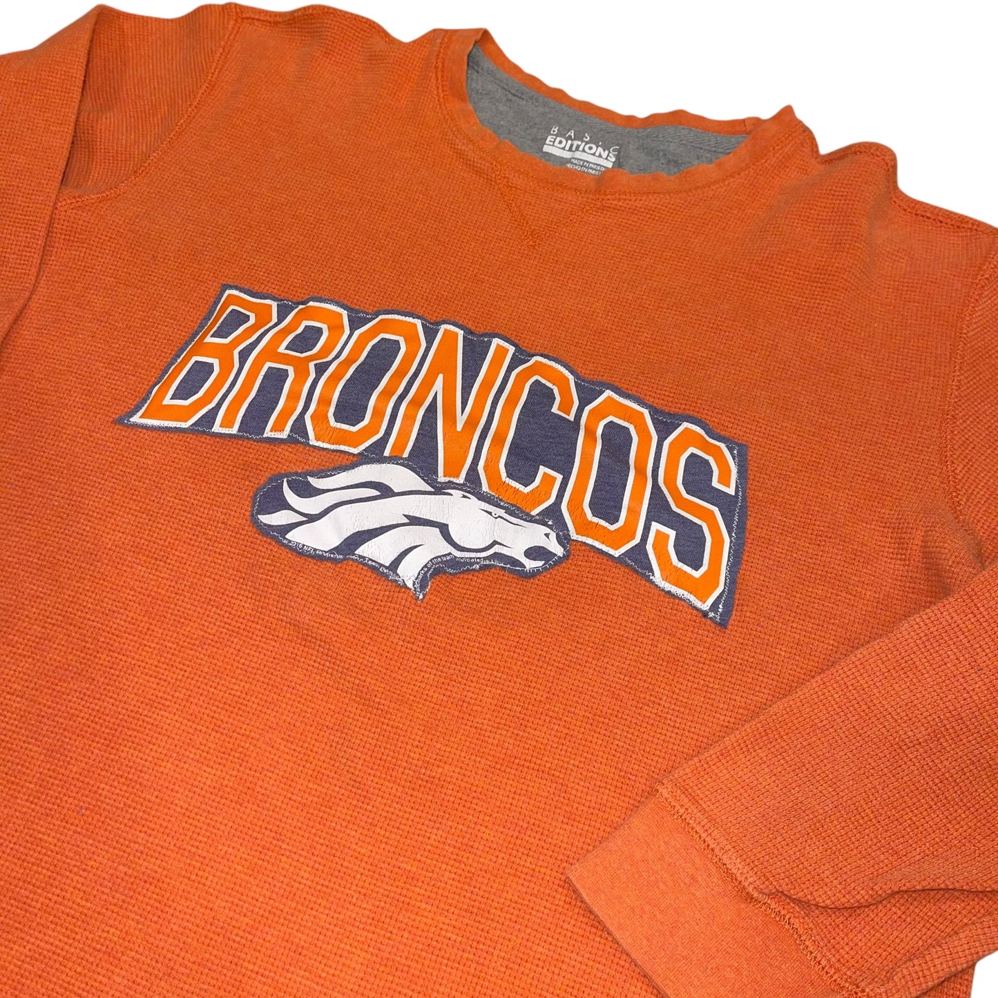 Denver Broncos Patchwork Waffle Long Sleeve (L)