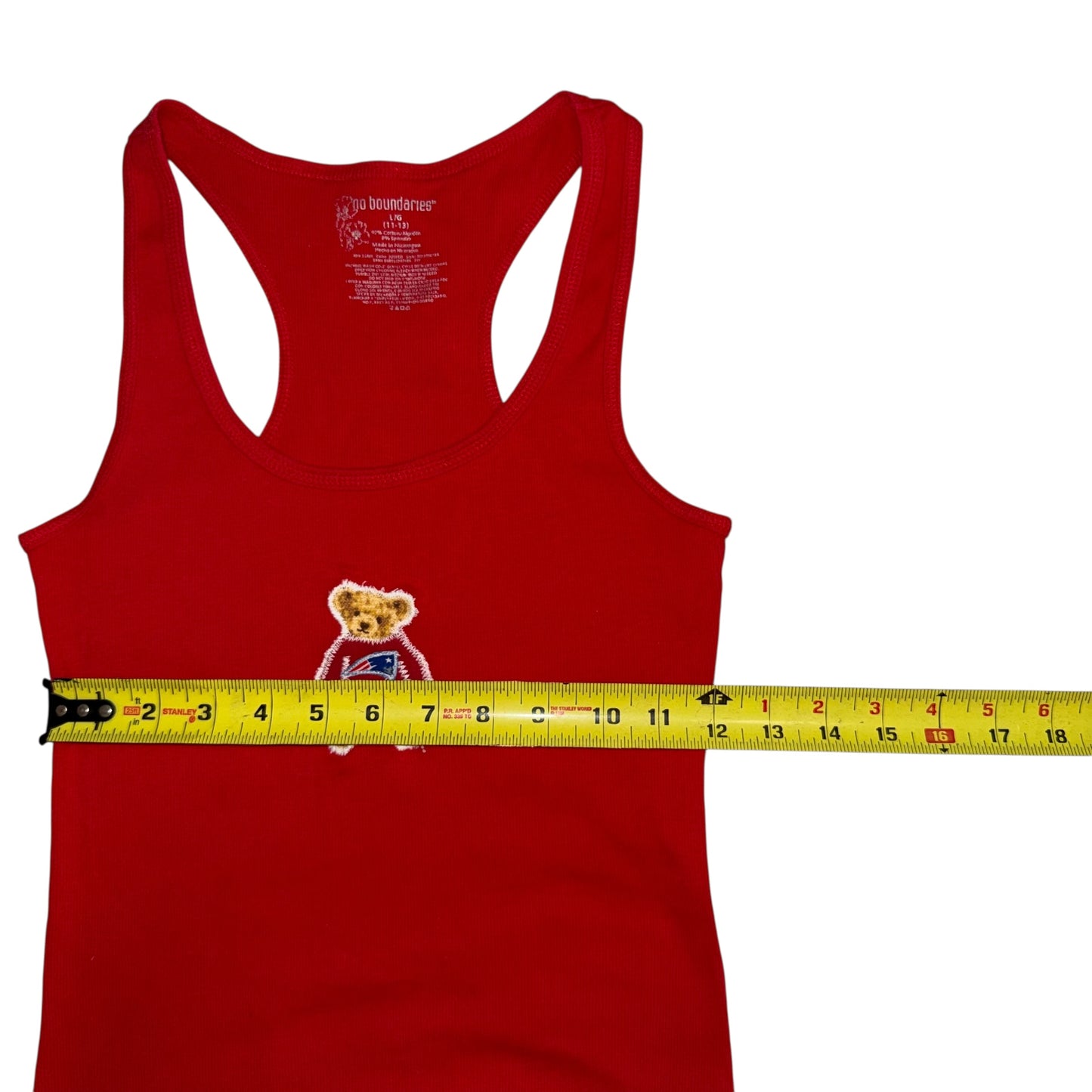 New England Patriots Upcycled Bear Racerback (M/L)