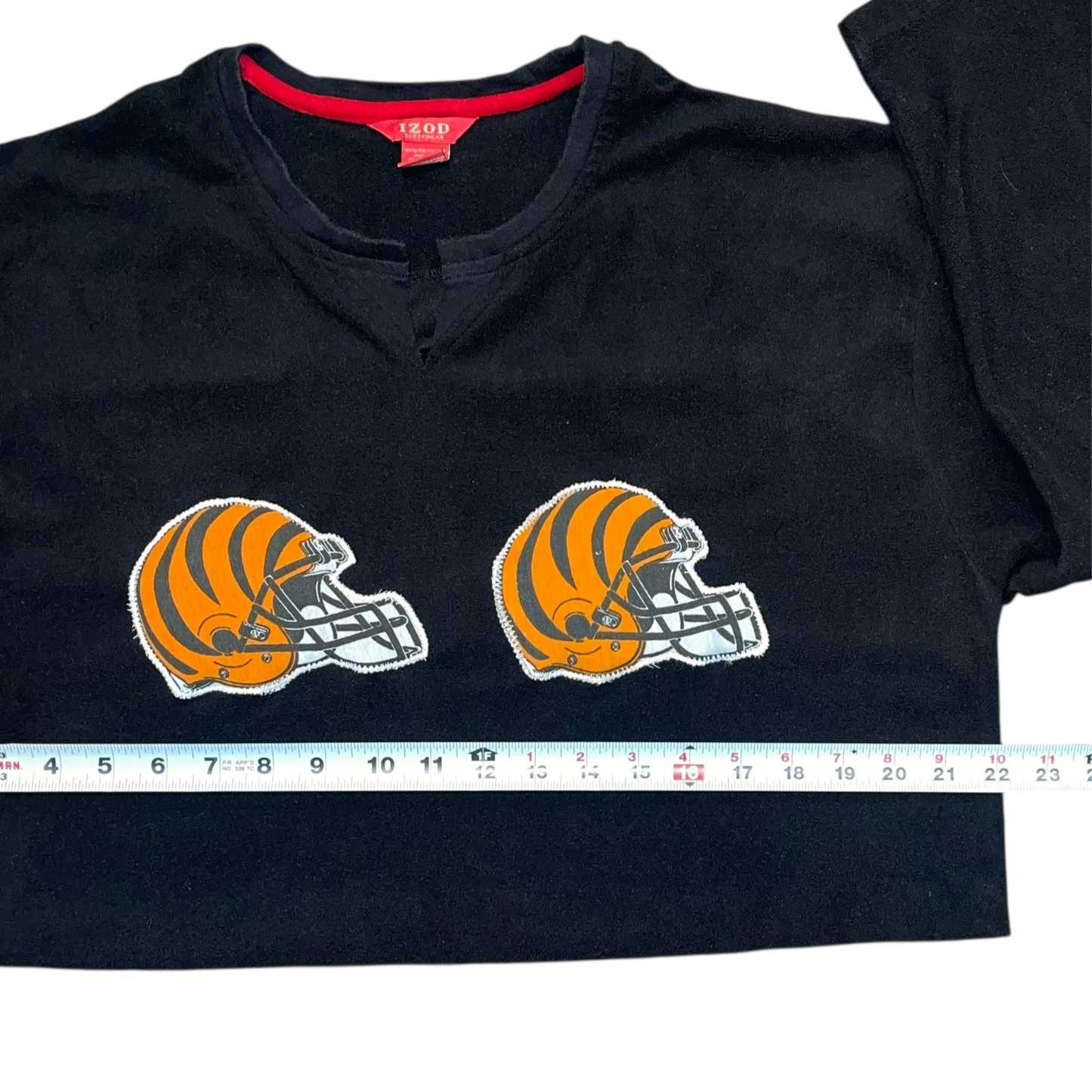 Cincinnati Bengals Upcycled Double Logo Fleece Crew (L)