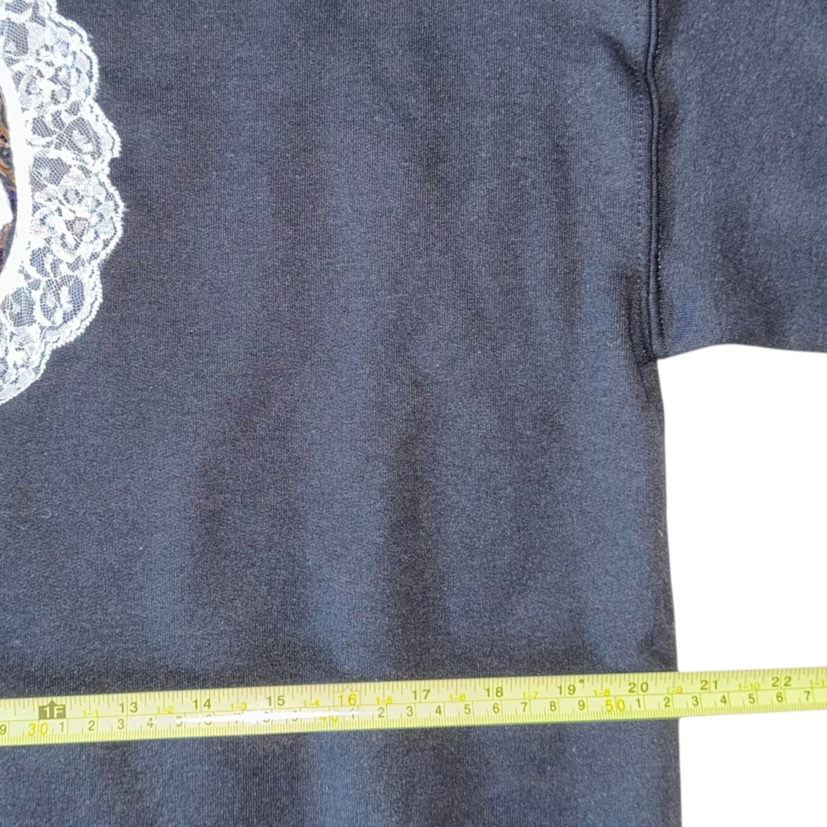 Spooky - Lace Ghost Black Sweatshirt (M)