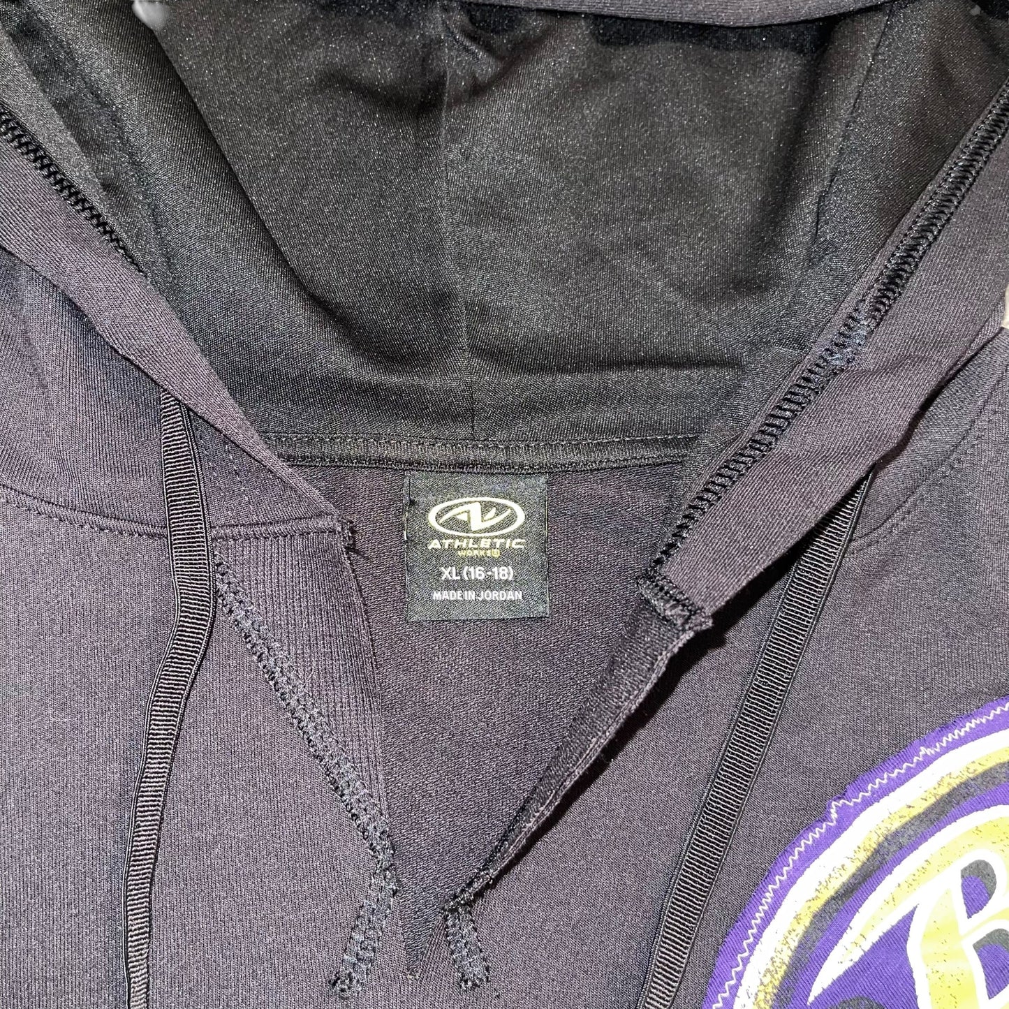 Baltimore Ravens Cropped Patchwork Hoodie (XL)