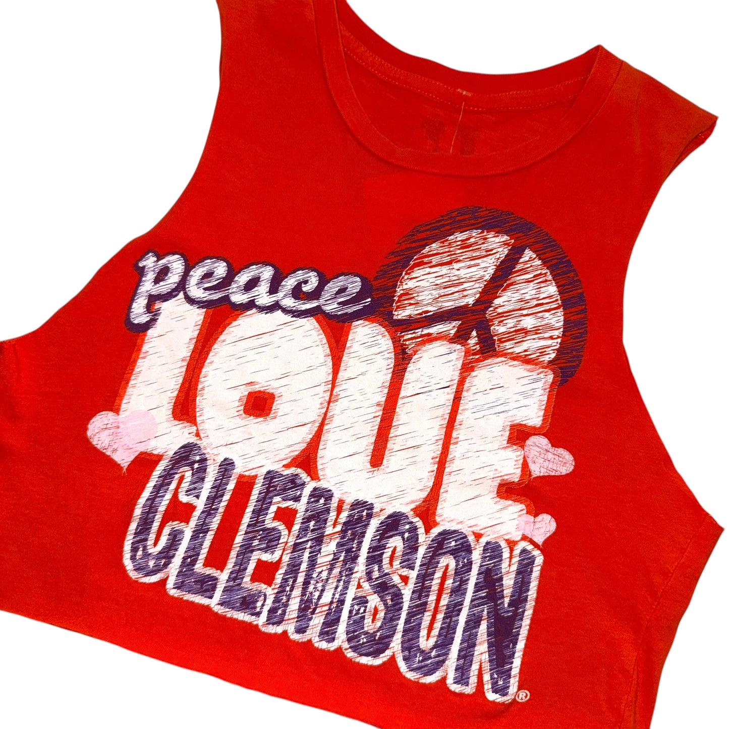 Clemson Peace & Love Reworked Tank (XS)