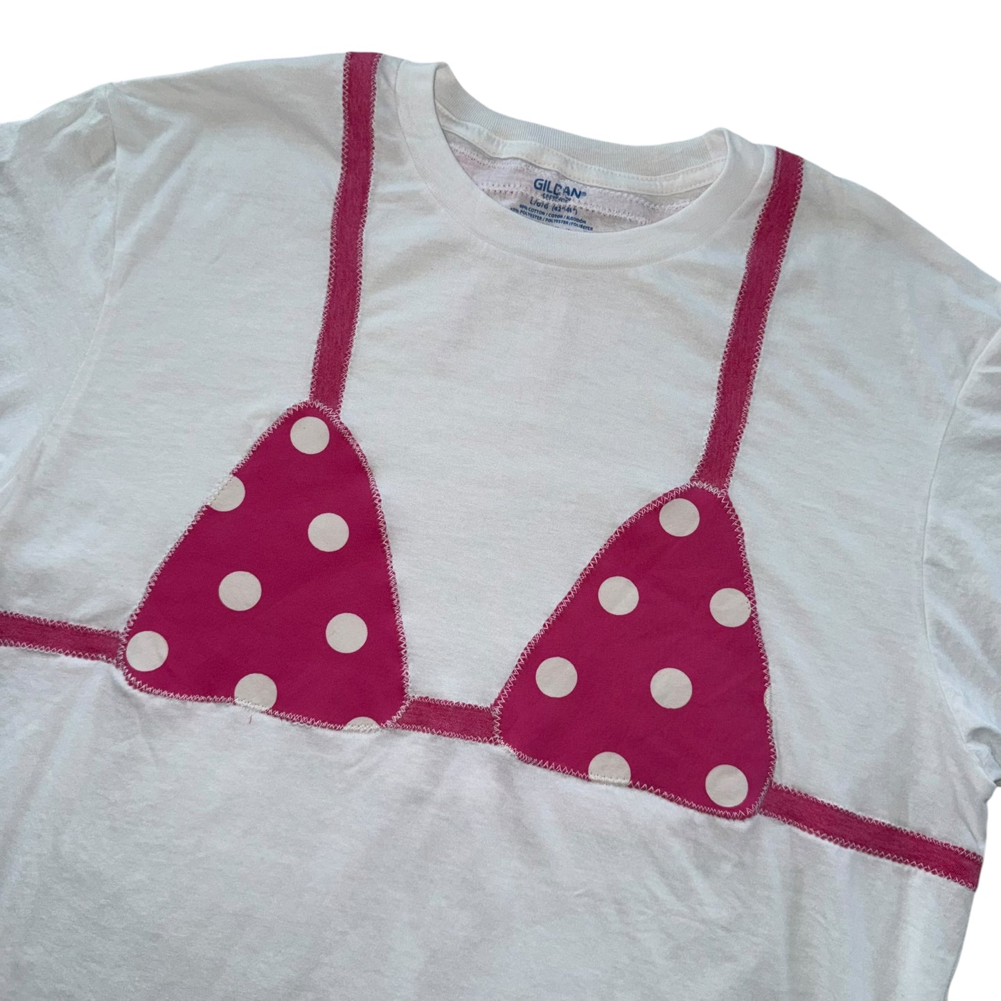 Earthbound - Pink Polka Dots Bikini Tee (L)