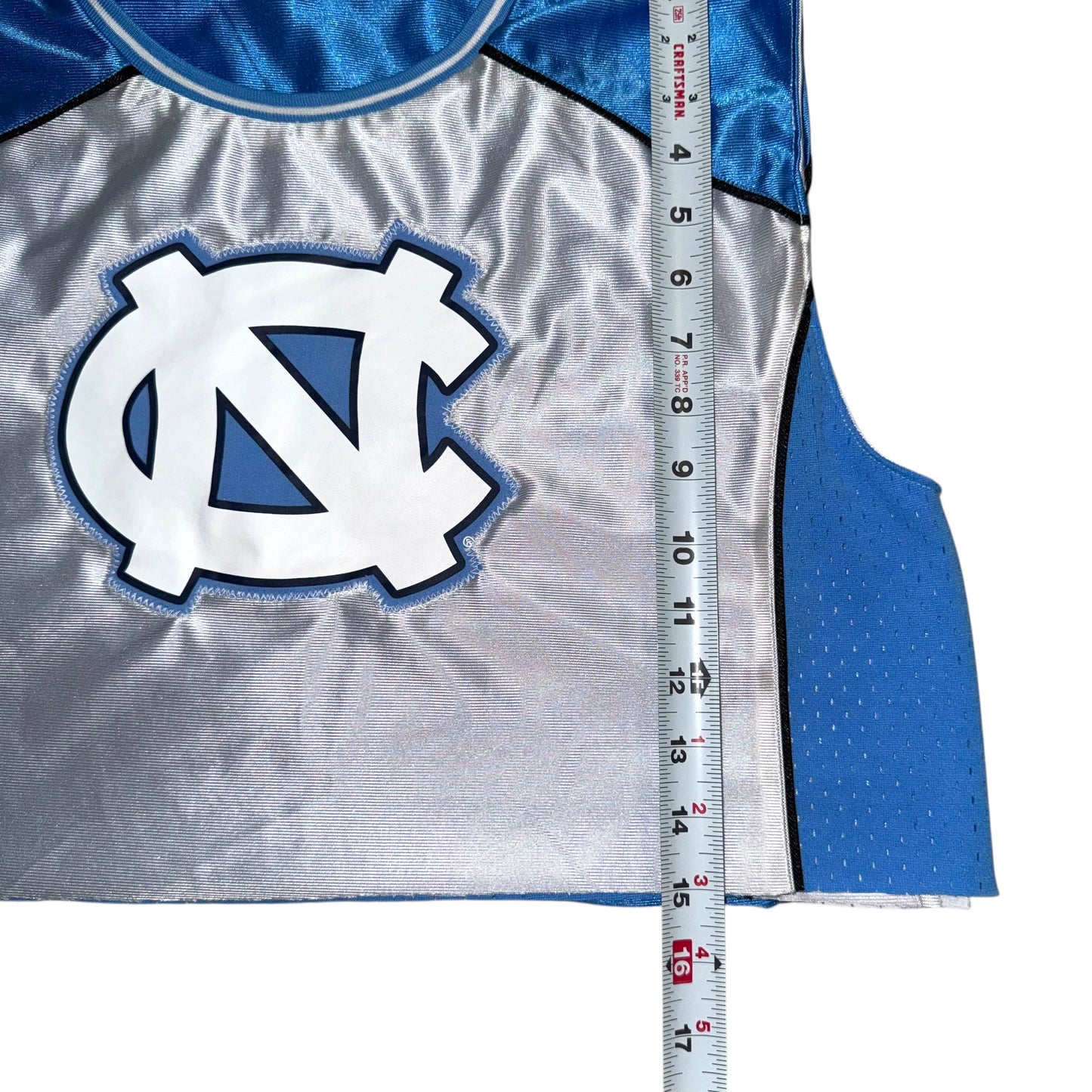 UNC North Carolina Reworked Reversible Jersey Crop (L)