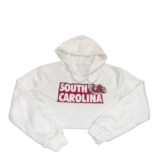 USC South Carolina Patchwork Cropped Hoodie (M)