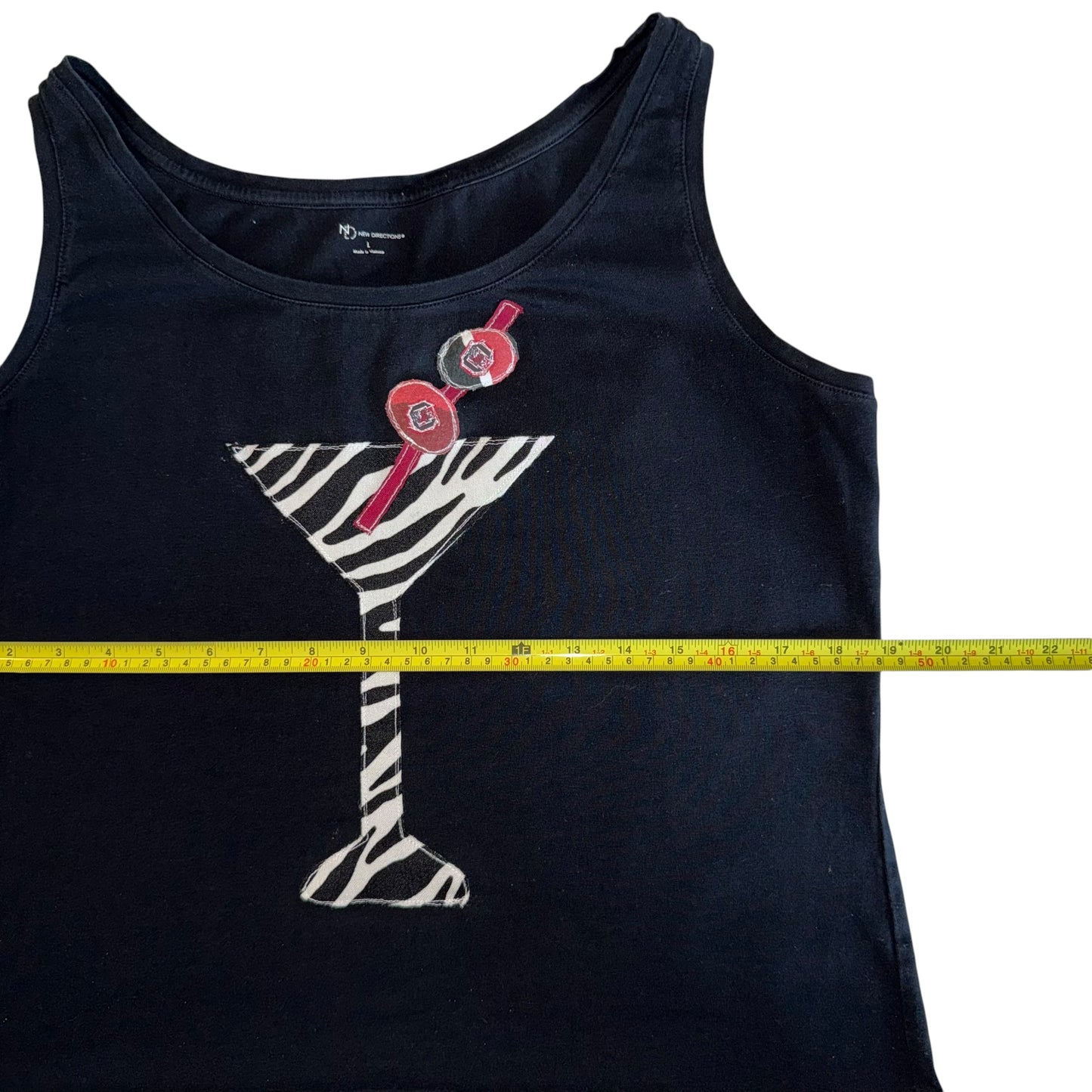 USC South Carolina Reworked Martini Black Tank (L)
