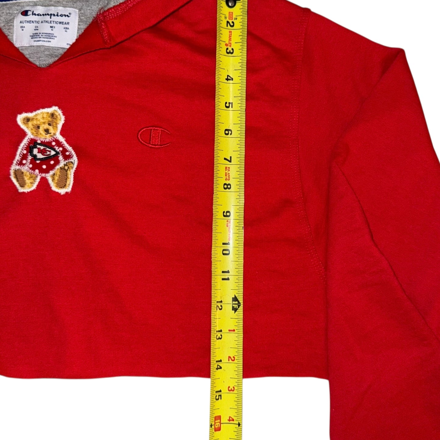 Kansas City Chiefs Upcycled Bear Crop (M)