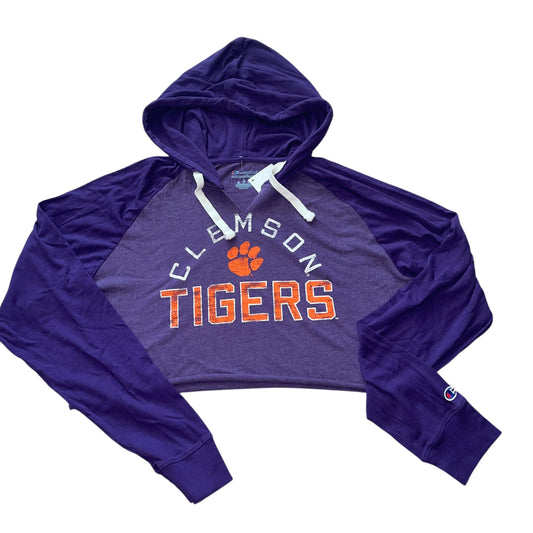 Clemson Tigers Reworked Cropped Hoodie (L)