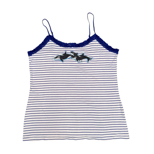 Earthbound - Striped Blue Shamoo Tank (2XL)