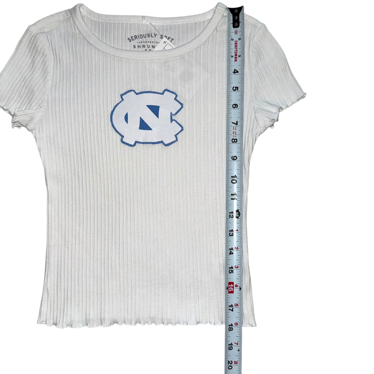 UNC North Carolina Upcycled Ruffle Tee (S)