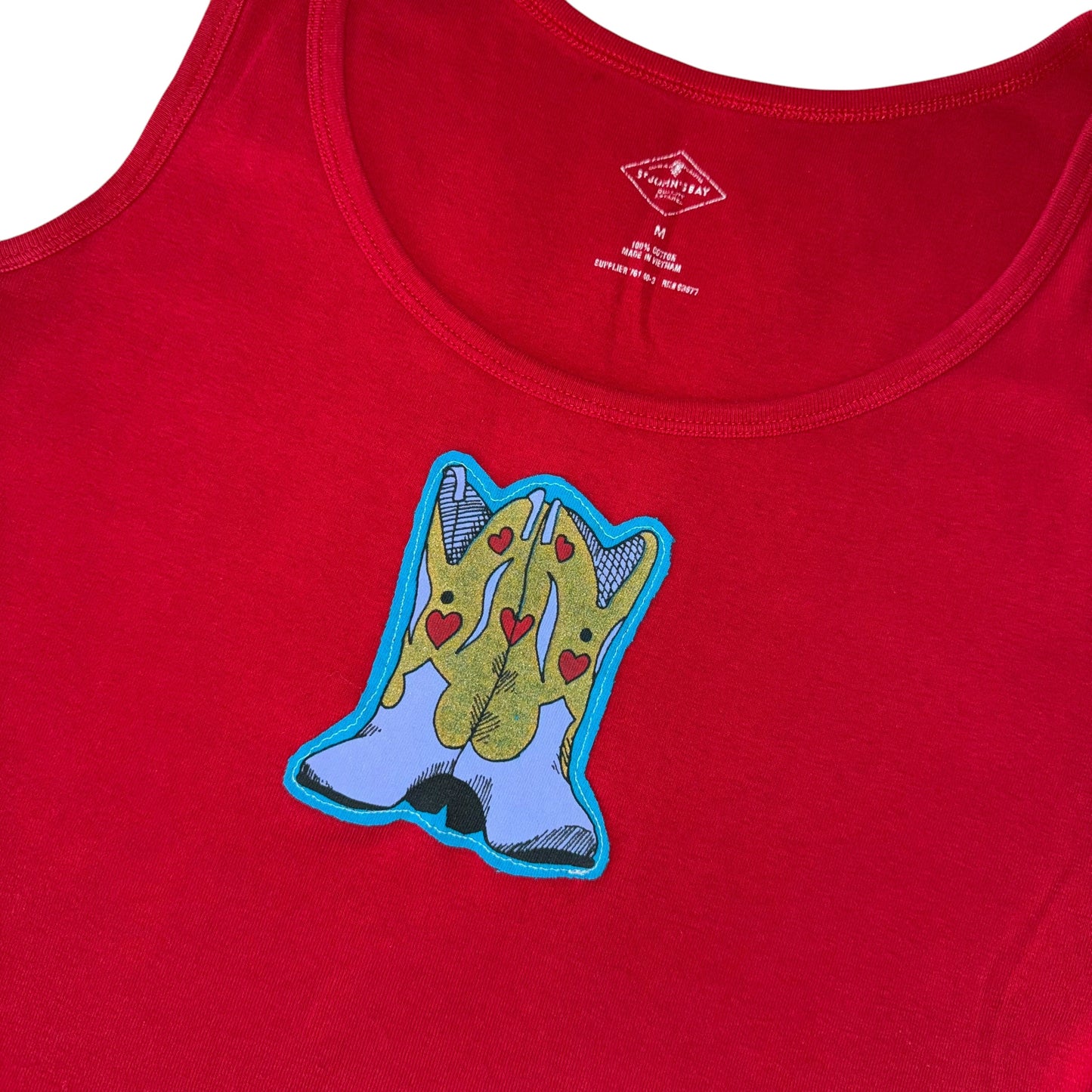 For The Girls, USA - Heart Boots Tank (M/L)