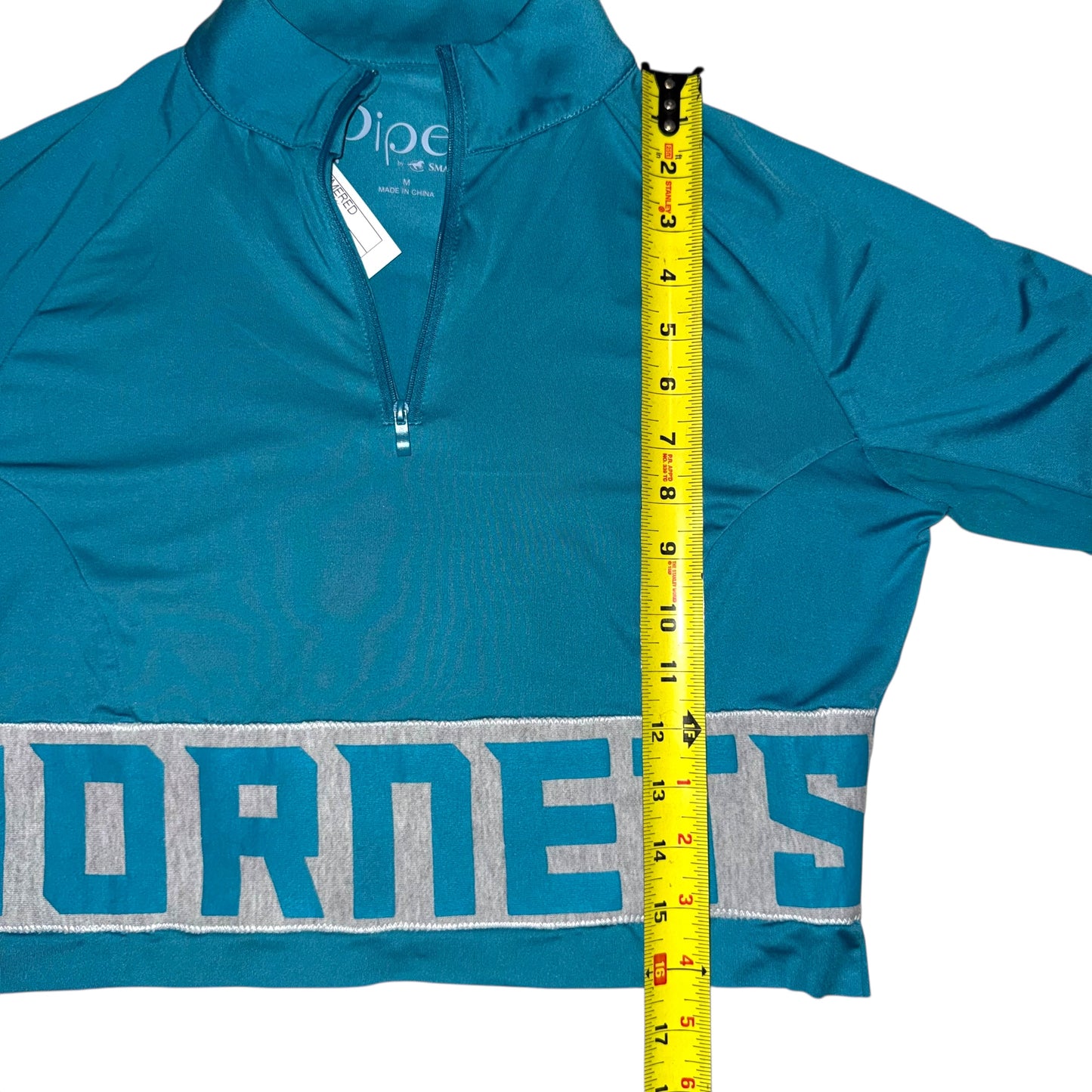 CLT - Charlotte Hornets Upcycled Zip Crop (M)