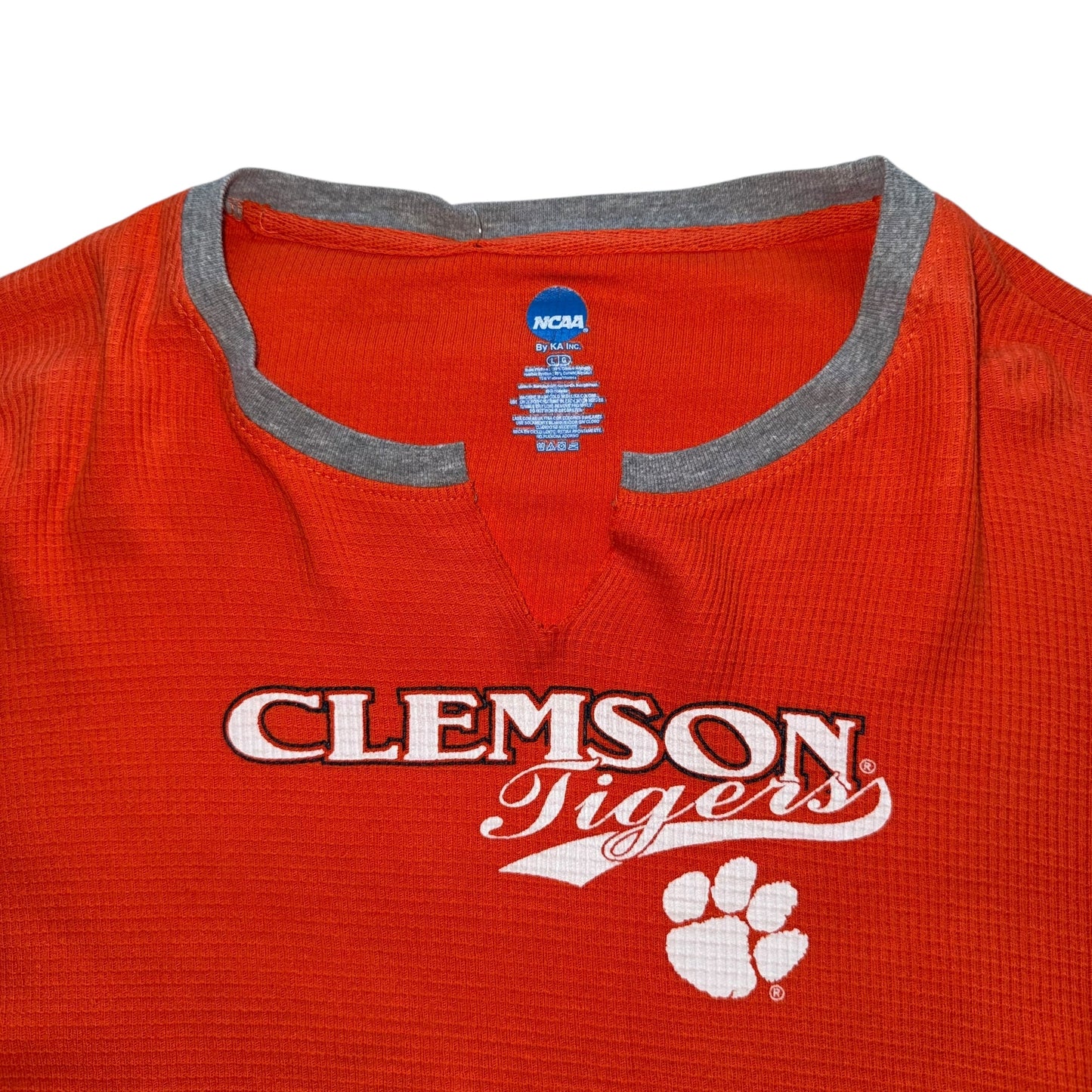 Clemson Waffle Reworked Crop (L)