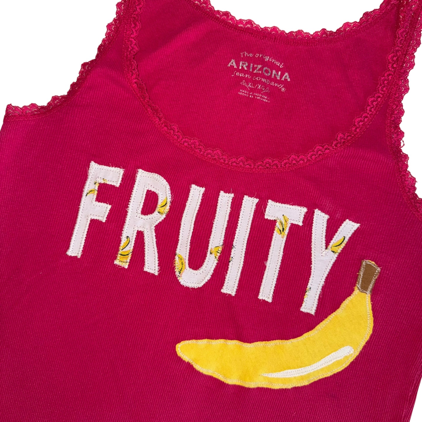 PRIDE - Fruity Banana Pink Lace Tank (XL)