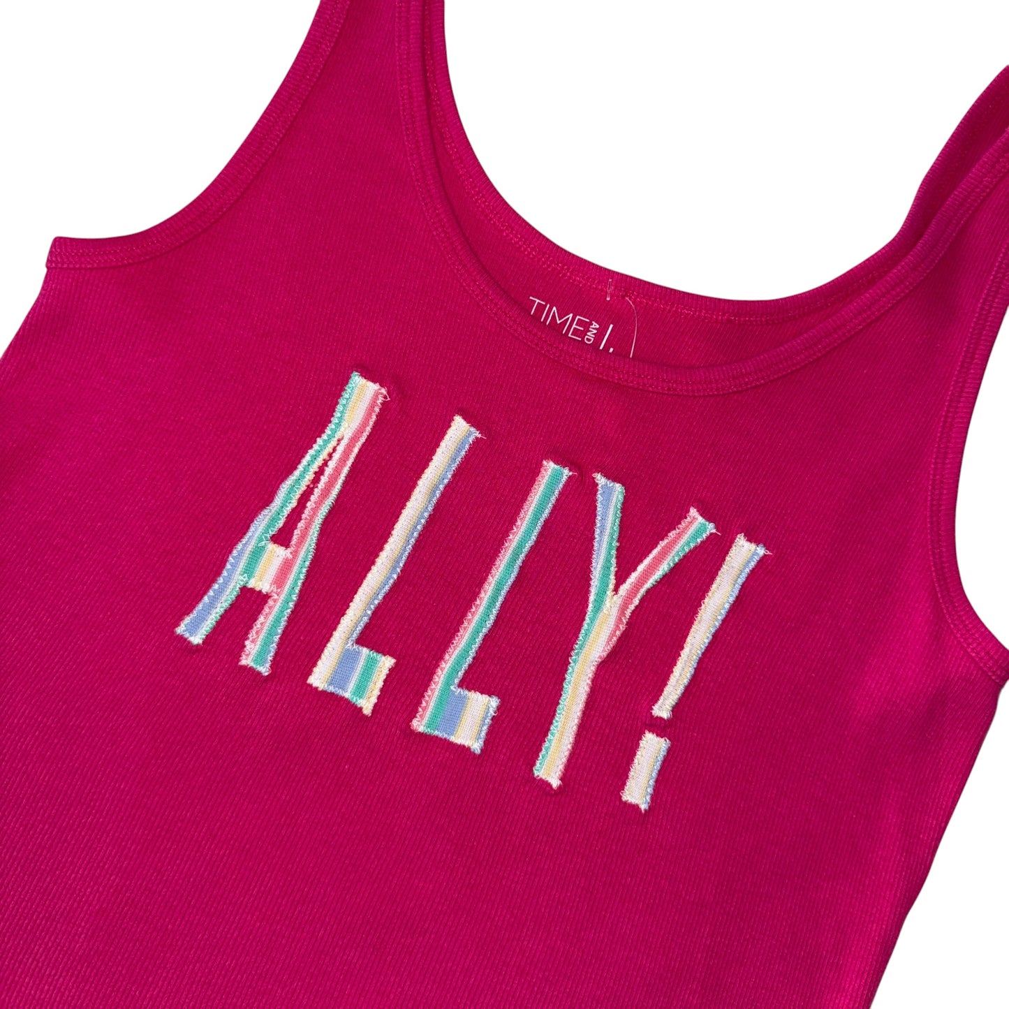 PRIDE - Talk Valentina Pink Ribbed Tank (L)