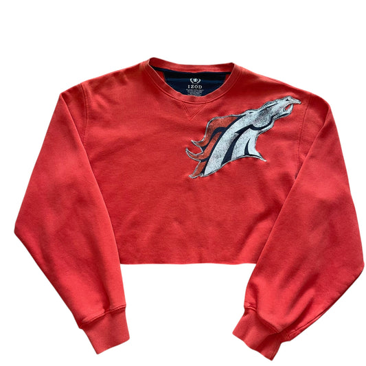 Denver Broncos Upcycled Patchwork Crop (XL)