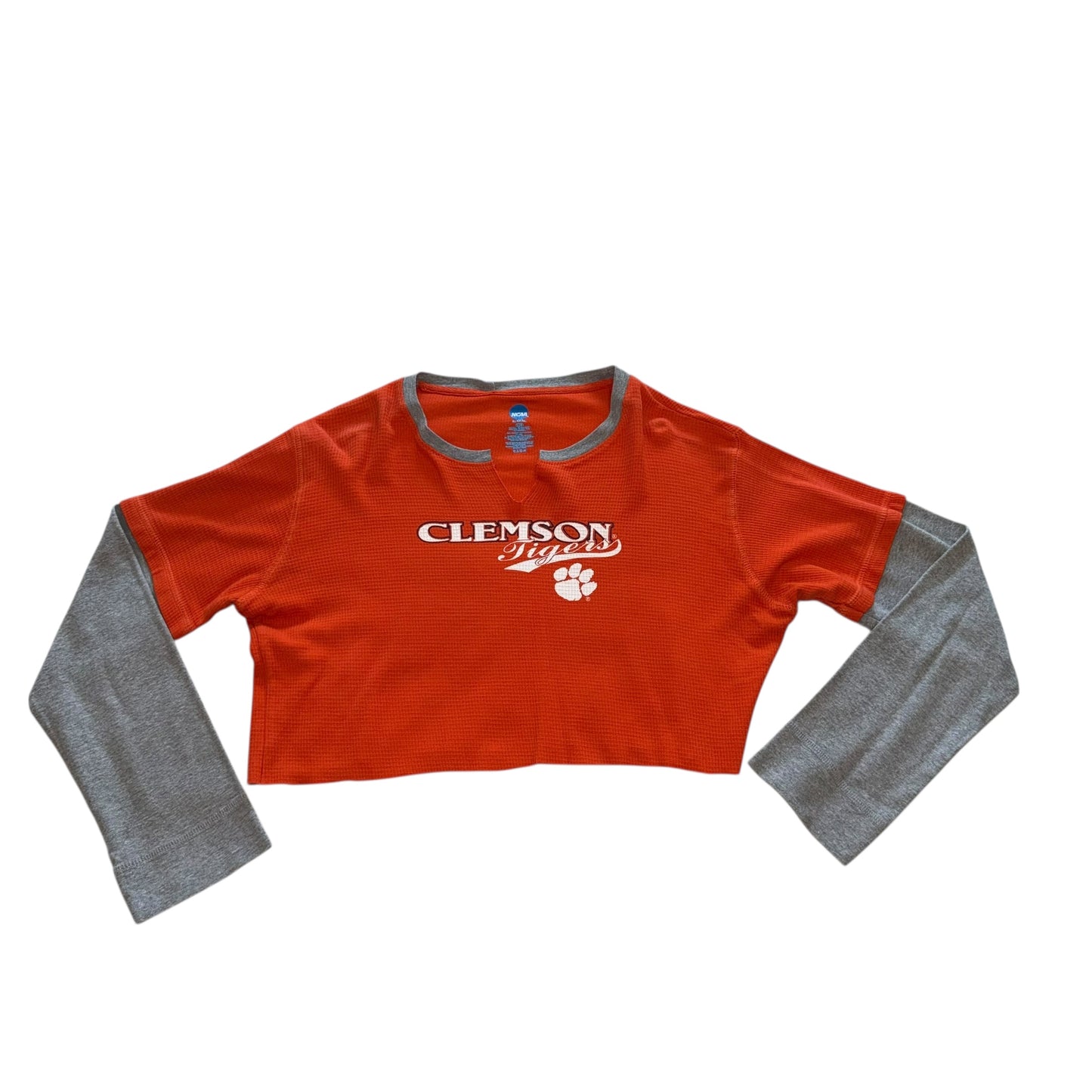 Clemson Waffle Reworked Crop (L)