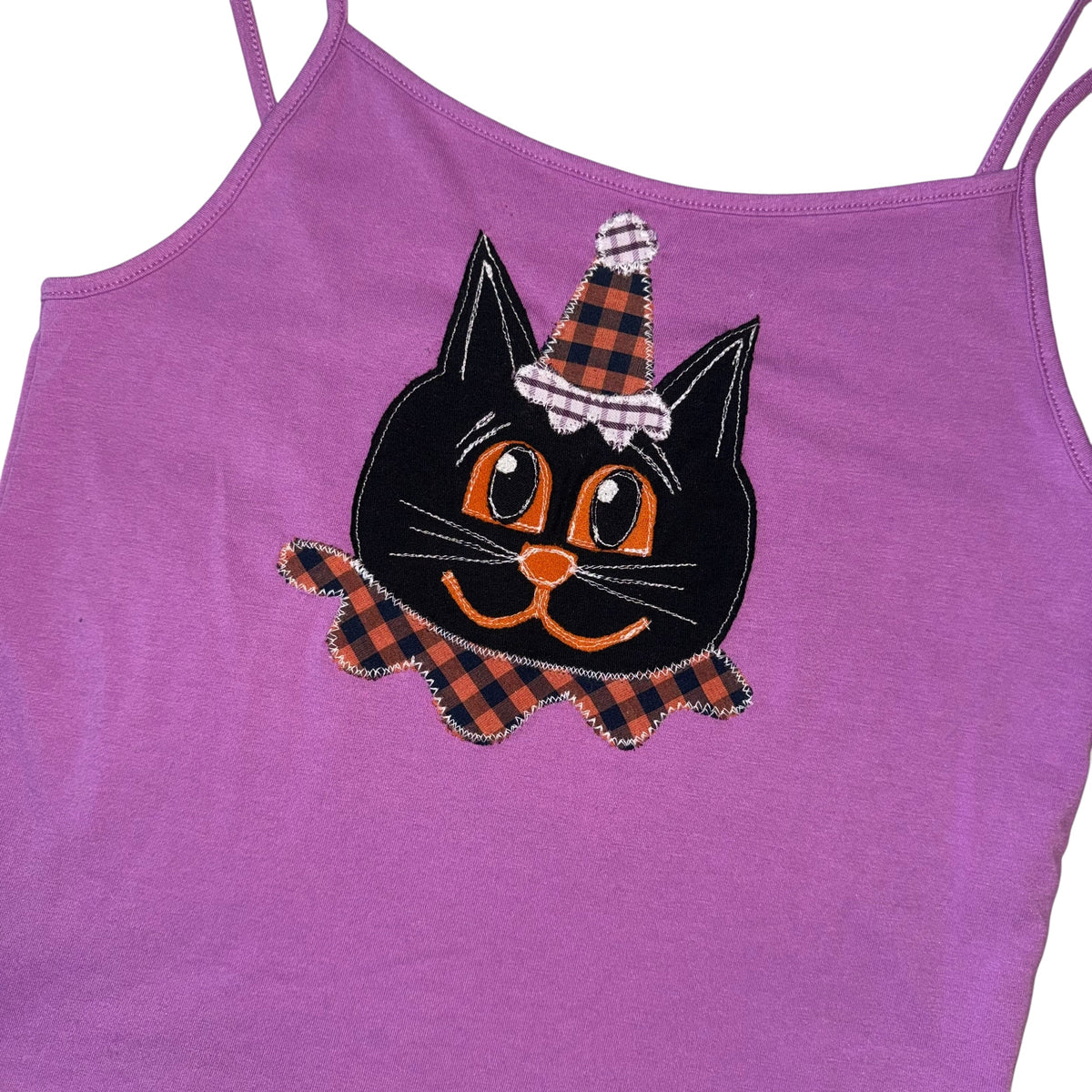 Spooky - Halloween Cat Purple Tank (M)