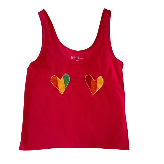 PRIDE - Double Rainbow Heart Tank (XS)