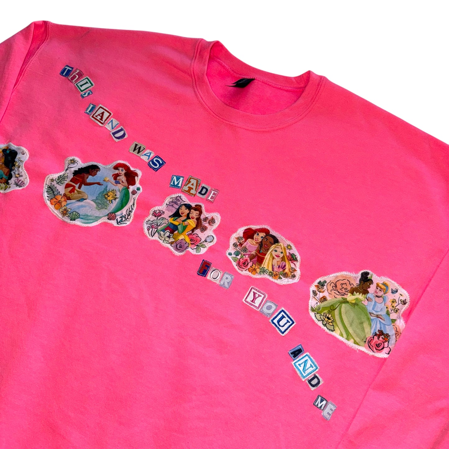 Just a Girl - This Land Pink Crew (2XL)