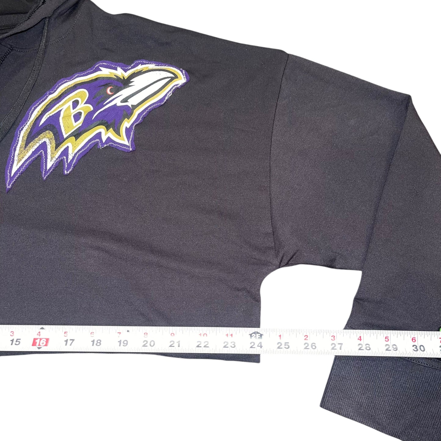 Baltimore Ravens Cropped Patchwork Hoodie (XL)