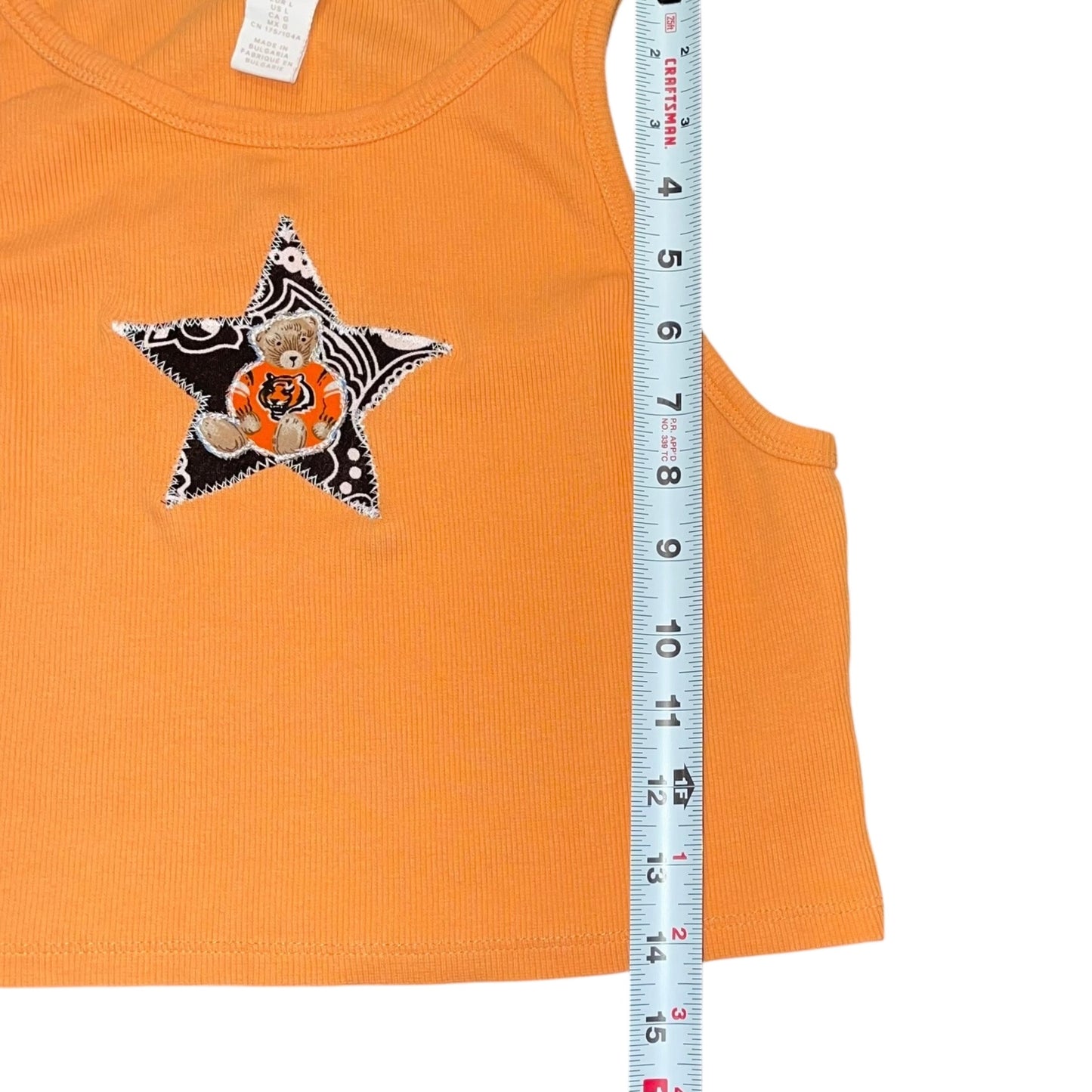 Cincinnati Bengals Upcycled Bear Tank (L)