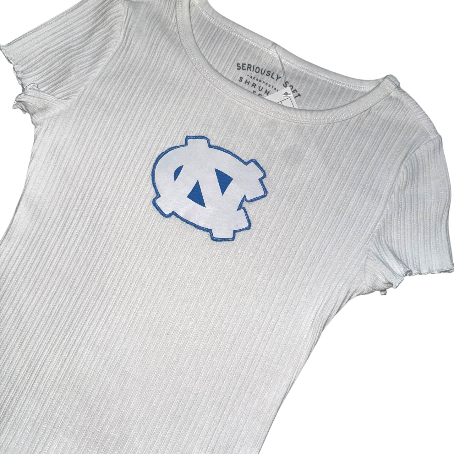 UNC North Carolina Upcycled Ruffle Tee (S)