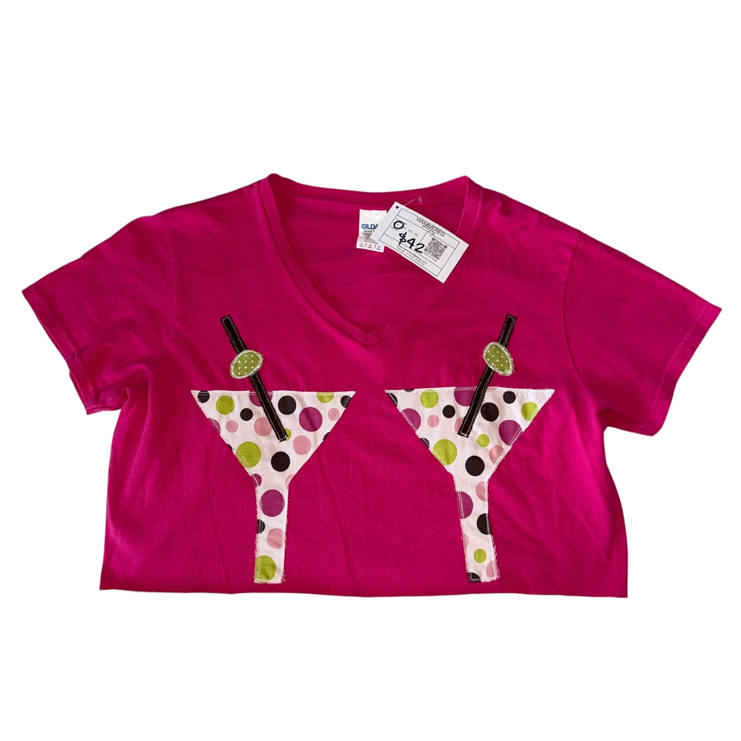 Just a Girl- Double Y2K Martini V-Neck (M)