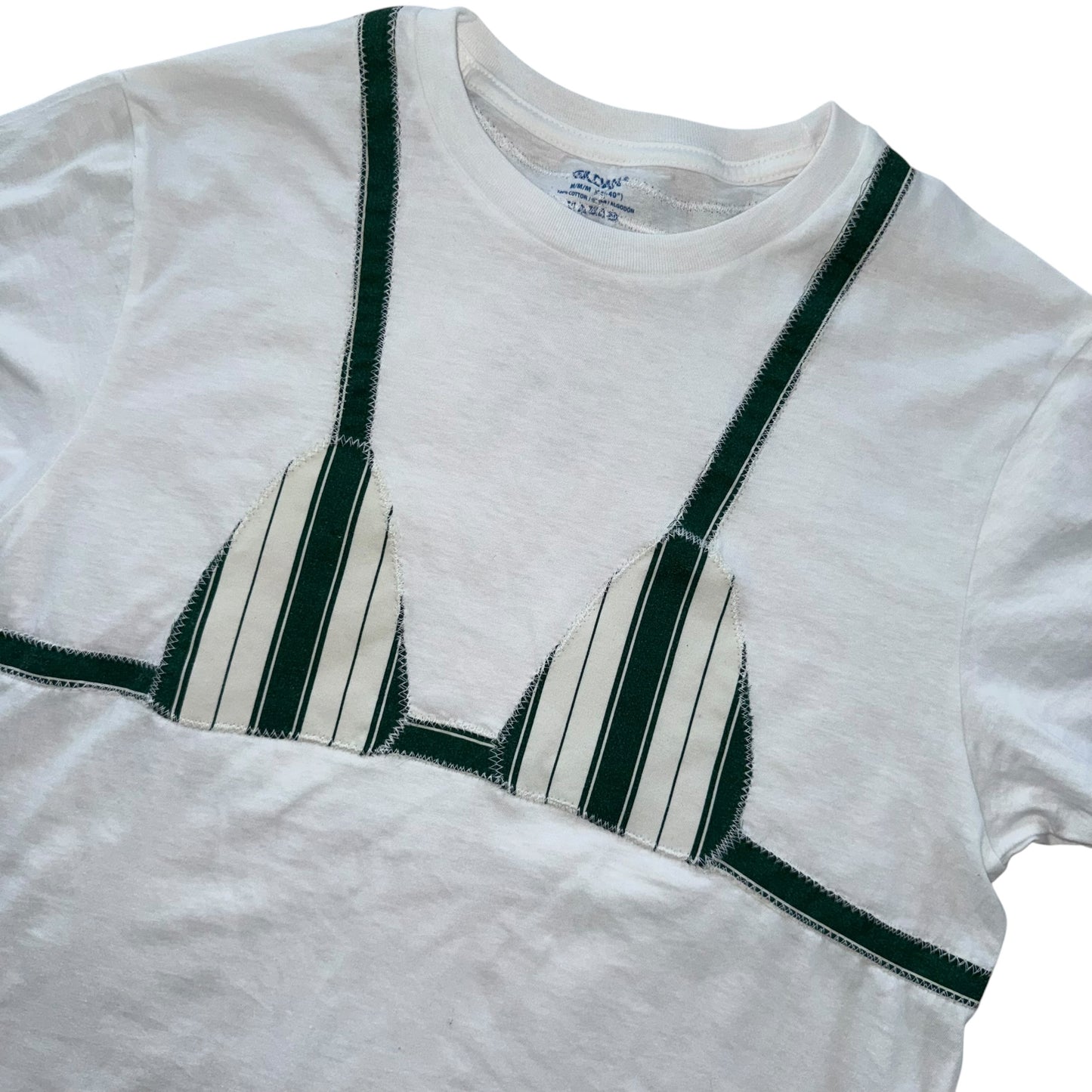 Earthbound - Green Stripes Bikini Tee (M)