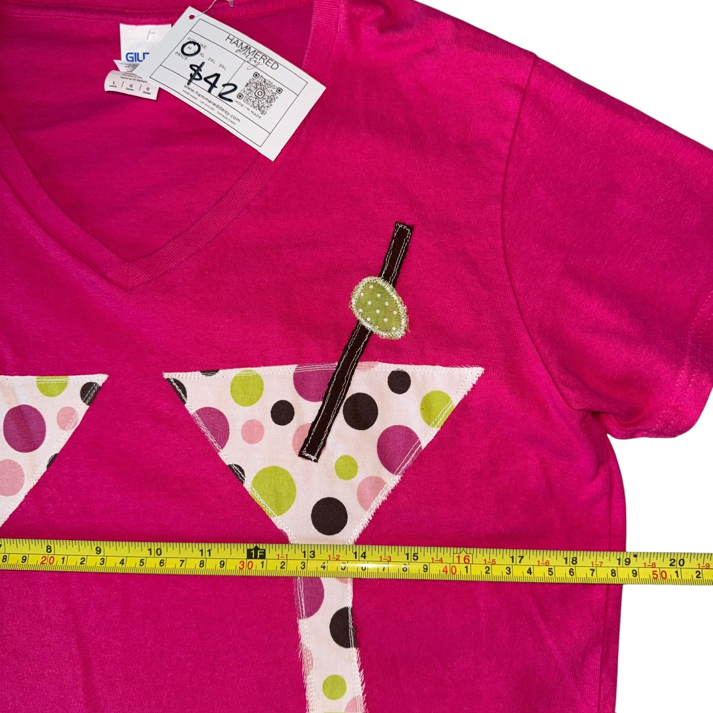 Just a Girl- Double Y2K Martini V-Neck (M)