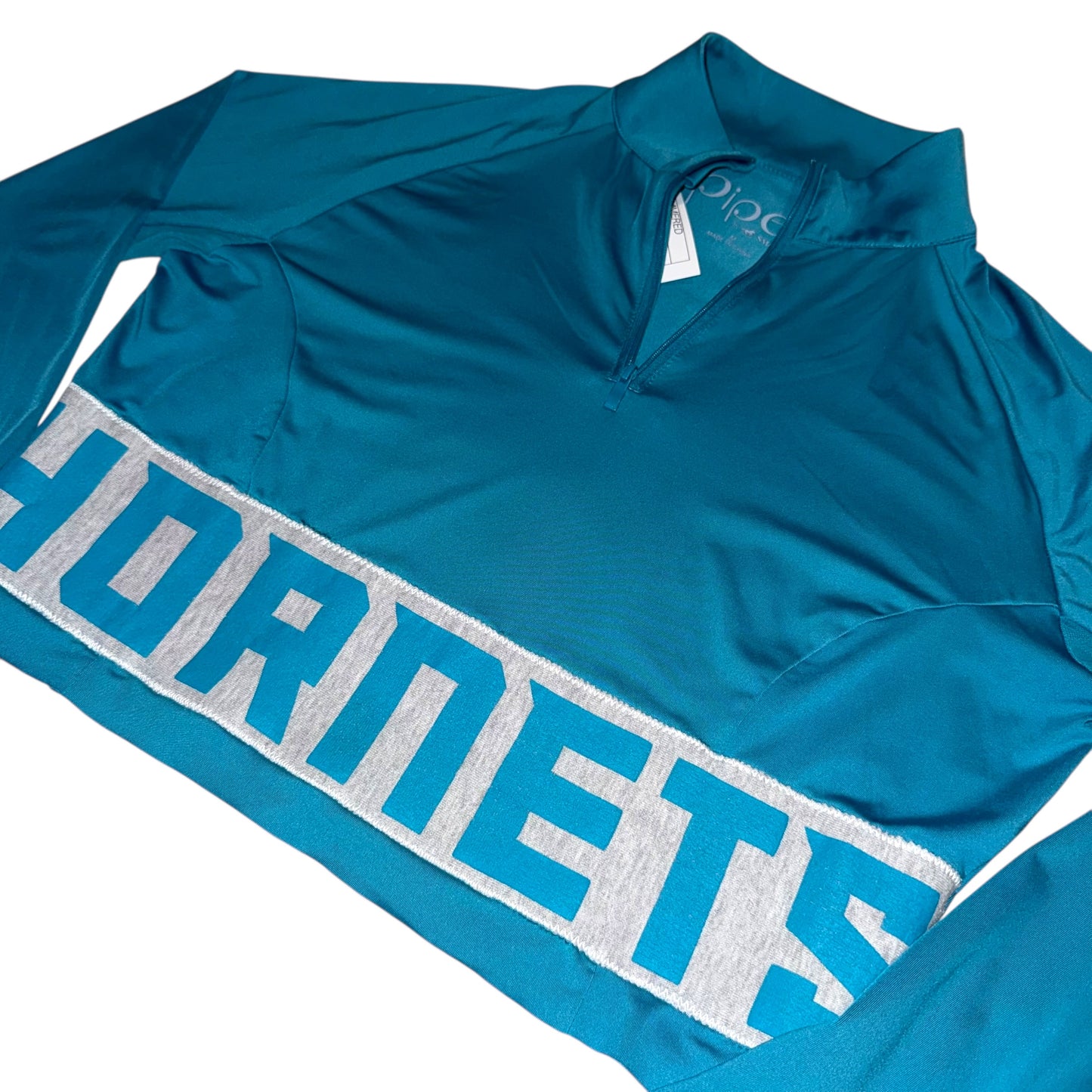 CLT - Charlotte Hornets Upcycled Zip Crop (M)